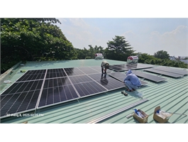 Cung cấp, Thi công hệ điện năng lượng mặt trời mái nhà Solar hoà lưới bám tải 1 pha 10kw Tân Phú