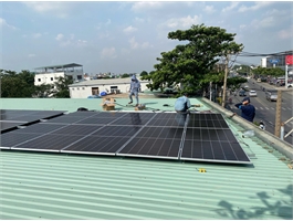 Cung cấp, Thi công hệ điện năng lượng mặt trời mái nhà Solar hoà lưới bám tải 1 pha 10kw Tân Phú